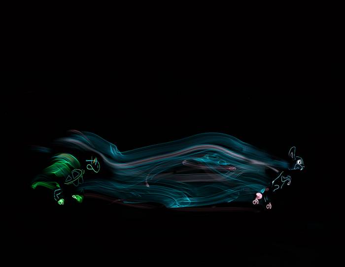 "Tortoise and the Hare" with electroluminescent wire costumes by Lightwire Theater Company